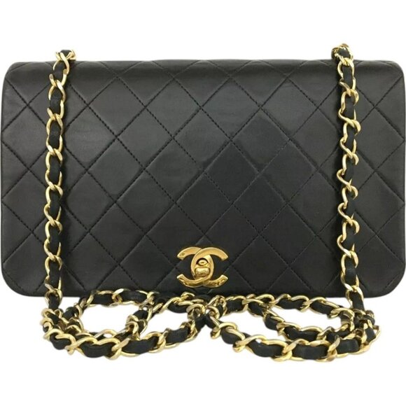 8792107BB (X6) Chanel Shoulder Bag Matelasse CC Black Lambskin - Picture 1 of 13